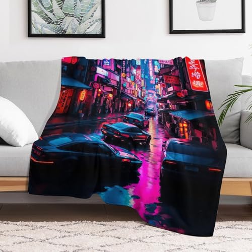 Colcha premium de franela suave manta japonesa para sofá con estampado 3D 100x130cm 3