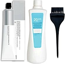 MAJI-REL Hair Color No 4 Brown And 20 VOL Developer 495ML Hair Dry Brush Combo