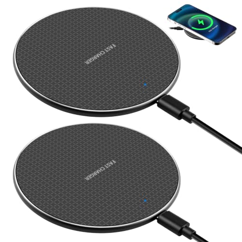 2PCS Cargador Inalámbrico 35W Qi Ultra Rápido Base de Carga Tipo C