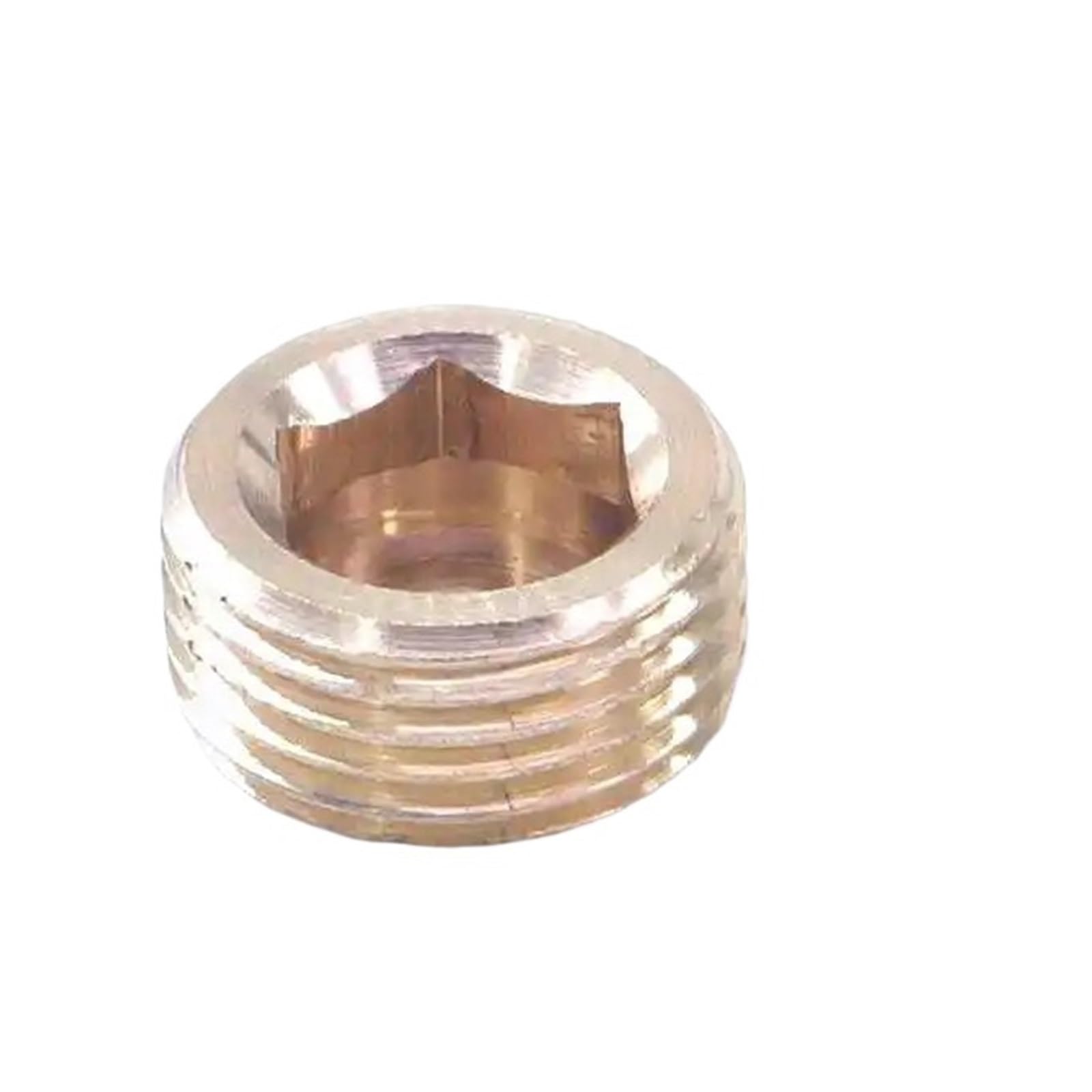 Epaknhgd Men's M18x1.5 1Pc Brass Countersunk Plug Socket Hex Head End Cap Pipe Stopper