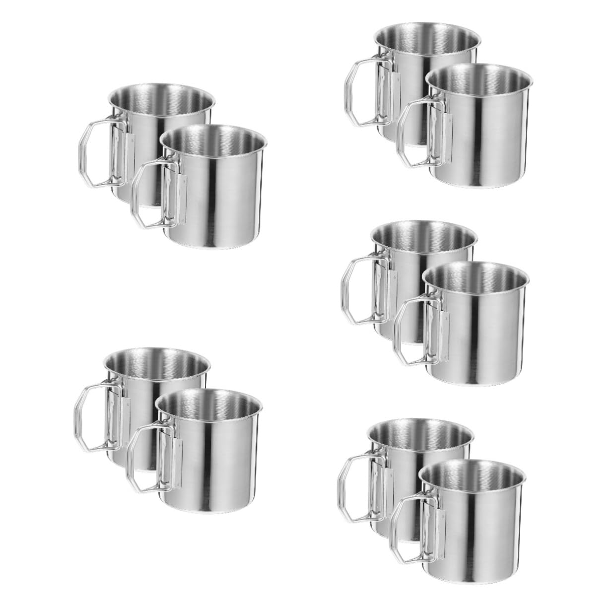 TOYANDONA 5 Series Vasos Plegables De Inoxidable Para Camping Multifuncionales Portátiles Y Prácticas Para Actividades Senderismo Y Picnic 2 Piezas X 5
