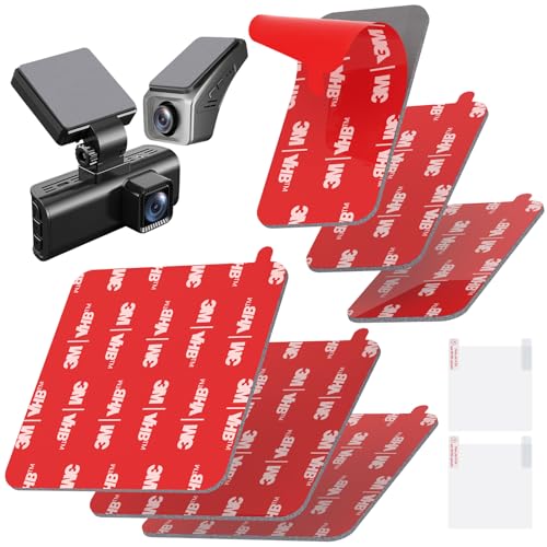 FIXCHORD 3M Dash Cam Sticky Pads, 6Pcs Dash Cam Mount Adhesi
