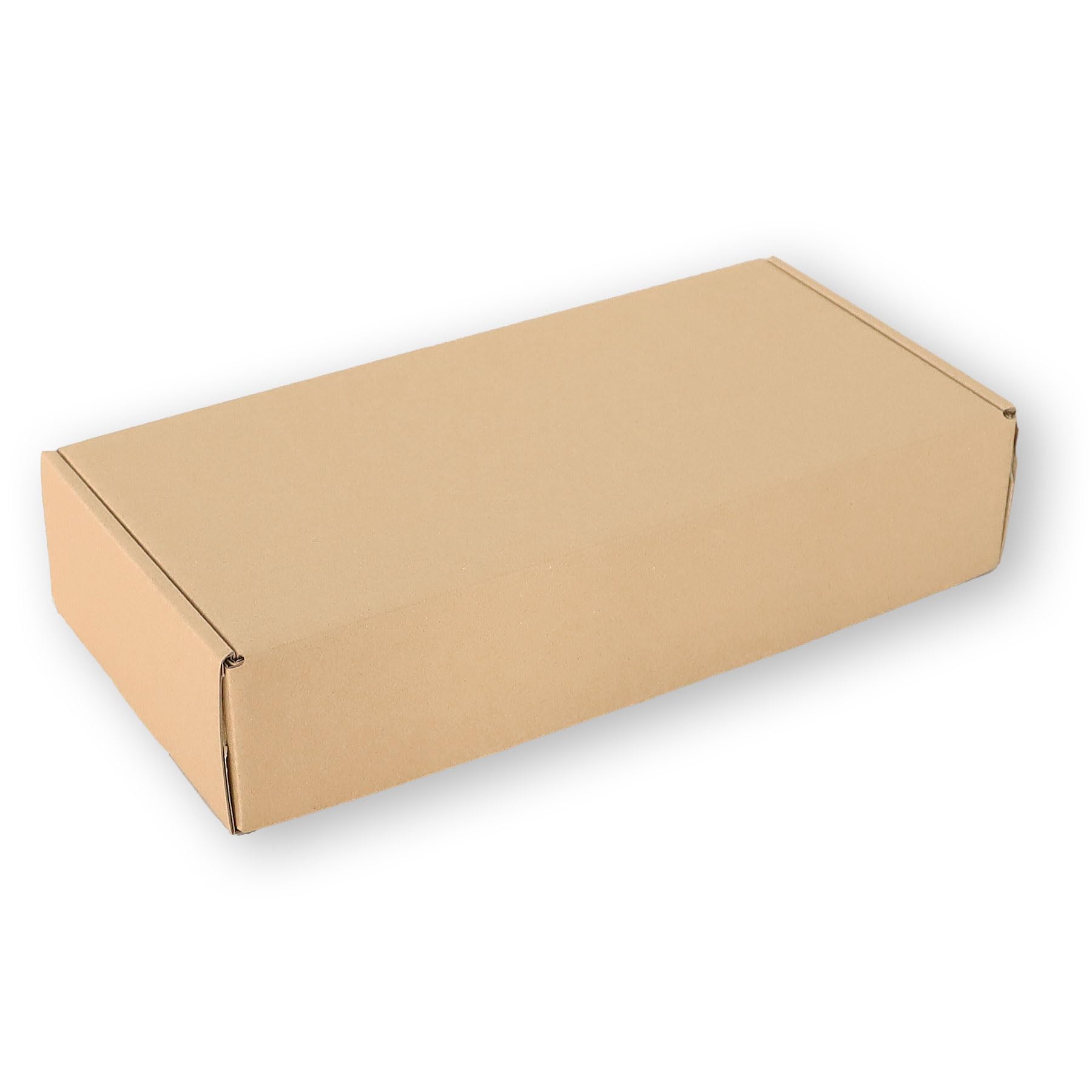 50 Stück Umkarton für Stollenkarton 1.500g | braun | 397×190×85mm | 1.12 B-Welle | für Christstollen/Weihnachtsstollen | Faltschachtel für optimalen Versand