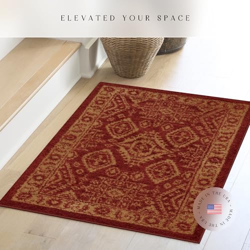 Tapete Maples Rugs Georgina Rojo 116x76 cm miniatura 3