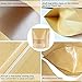 100 Pcs Kraft Stand Up Pouches 5.5 x 7.9 Inch Resealable Zip Lock Food Storage Bags with Matte Window for Packaging