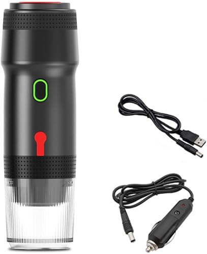 Cafetera de café portátil con carga USB para automóvil y uso al aire libre, cafetera eléctrica para banco de energía, diseño compacto para viajes,