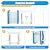 12 Steps Attic Stairs, Wall Mounted Folding Ladder Pull Down System, 881.85 Lbs Capacity Retractable Collapsible Stairs with Handrails for Garages Roofs Basements (Blue)