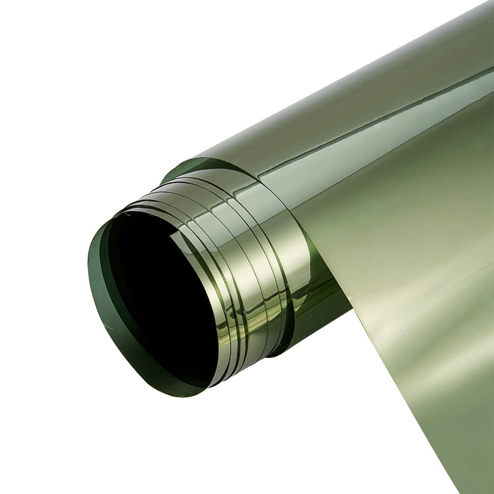 Laminas Para Tintar Lunas Coche Película de tinte de ventana lateral del automóvil verde 50*300 cm VLT 18% Protección solar Sticker Segetación de aislamiento de calor Uva Lámina LáMina Tintado De Luna