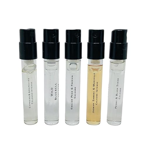 Jo Malone Set 5 London Fragancia Muestra VIALS Aroma diferente 0.05oz 0.1 fl oz cada uno. Set F Jo Malone Set 5 London Fragancia Muestra VIALS Aroma diferente 0.05oz 0.1 fl oz cada uno. Set F