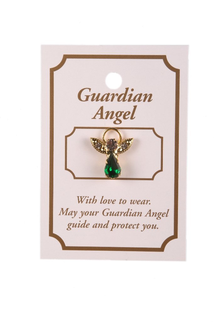 Brooch Green Guardian Angel Guardian Angel Lapel Pin. Angel Lapel