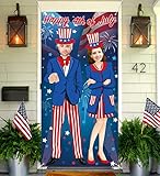Uncle Sam Photo Door Banner – Fourth/4th of July Patriotic Backdrop Props Party Supplies Decorations