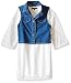 My Michelle Big Girls' Crochet Lace Sheath Dress with Pom Pom Fringe and Denim Vest