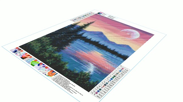 Kit Peinture Diamant 5D Forêt Hutte 60x70cm - Full Drill Carré Cristal Pour Adultes Et Enfants
