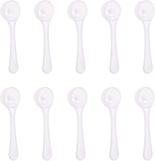 10pcs Clear Long Handle Plastic Measuring Spoons Coffee Protein Milk Powder Scoops Spoon Kitchen Tools (3g)