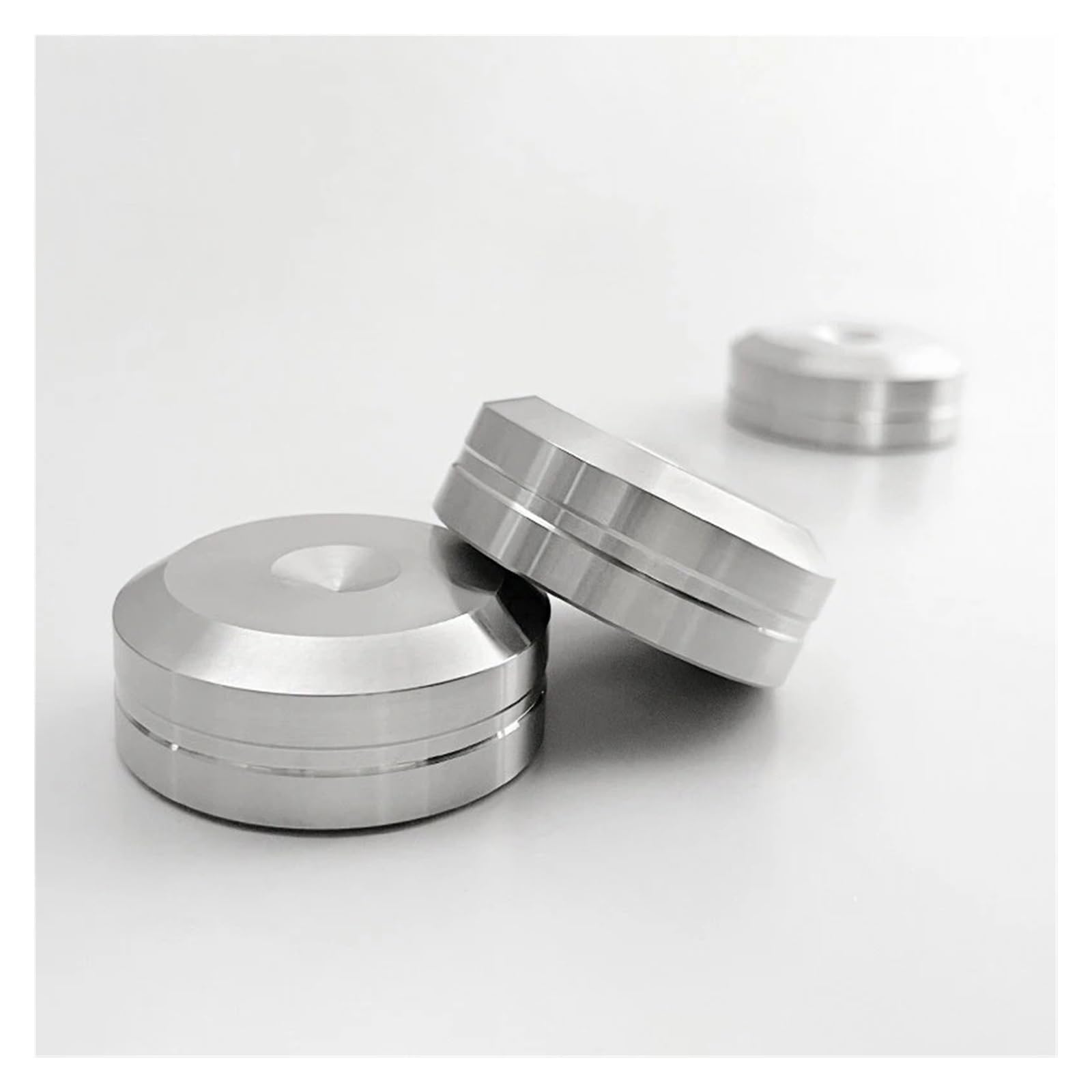Inox SpeakerSpike 8 piedini con punta smorzante for le vibrazioni | Cuscinetti isolanti in acciaio inossidabile HIFI Audio for supporto for altoparlante da pavimento