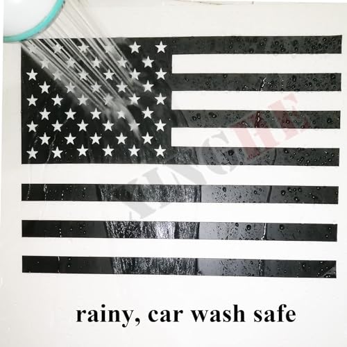 Image of for Chevrolet Colorado GMC Canyon 2015-2025 2026 Rear Middle Window American Flag Decal Back Center Sliding Window Glass USA Flag Vinyl Sticker Exterior Accessories