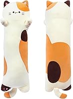Vista 47 de Cat Soft Plush Pillow Cute Cat Body Pillow, Long Stuffed Cat Plush Cat Stuffed Animal Toy Kitten Long Throw Pillow Gift for Kids White