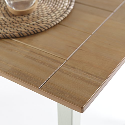 Zinus Becky Mesa de Comedor con 2 Bancos - Mesa 114x74x71 cm - Juego de Mesa de Comedor de Madera con Bancos - Juego de Cocina Estilo Granja 3 piezas - Blanco y Marrón 5 Zinus Becky Mesa De Comedor Con 2 Bancos - Mesa 114x74x71 Cm - Juego De Mesa De Comedor De Madera Con Bancos - Juego De Cocina Estilo Granja 3 Piezas - Blanco Y Marrón