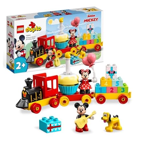 LEGO DUPLO | Disney Mickey & Minnie Birthday Train Toy for 2+ Year Old Girls & Boys - Educational Toys for Toddlers with Number Bricks and 3 Figures - Gift Idea - 10941