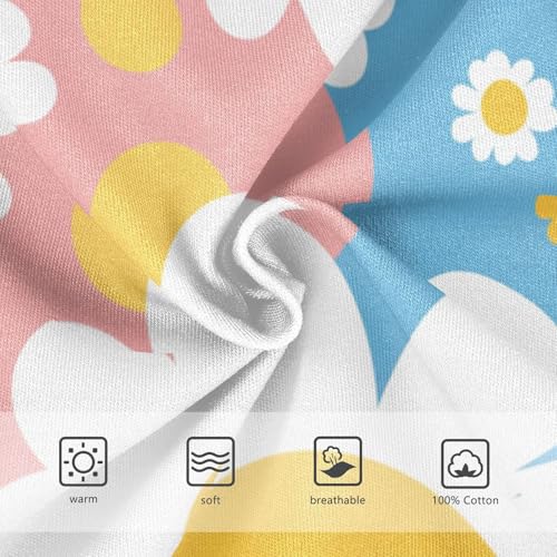 KLL Seamless Pattern White Daisies Circles Baby Boys Comfort Athletic Underwear Breathable Children Undies3