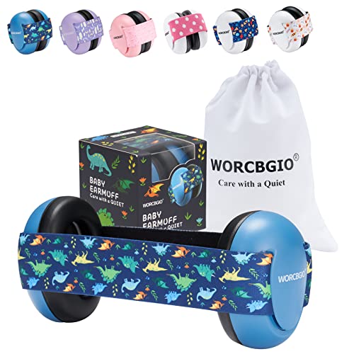 WORCBGIO Infant Ear Protection Noise Cancelling Baby Ear Muffs, Toddler Hearing Protection with...