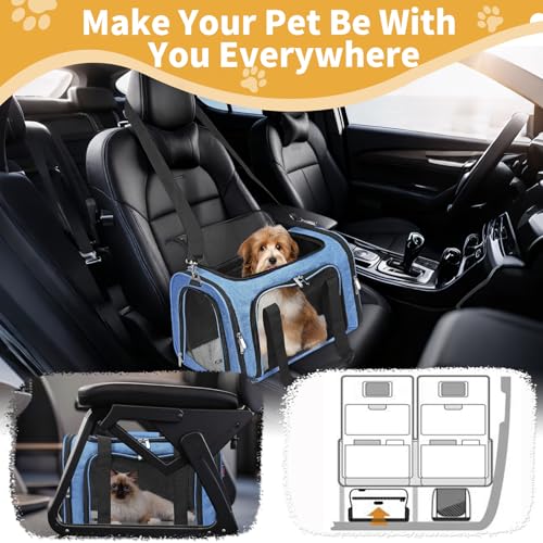 Image of Soft-Sided Cat /Dog /Pet Carrier, Collapsible Pets Travel Carriers