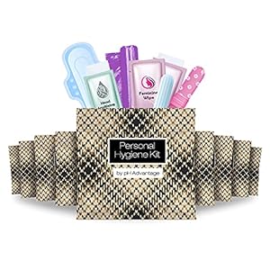 Light Leather Style Menstrual Kit All-in-One 10 Pack | Convenience on The Go | Period Kit Pack for Travelling, Tweens & Teenagers or just When You’re Out | Individually Wrapped Feminine Hygiene