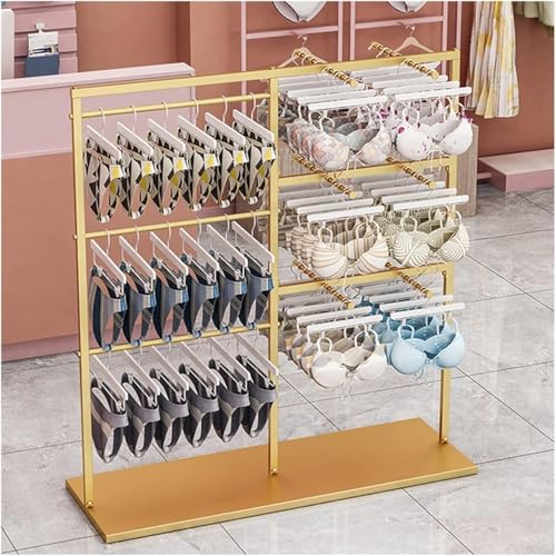 Percheros, expositores de ropa interior, expositores de ropa independiente para boutiques, expositores de ropa interior al por menor, estantes de calcetines comerciales