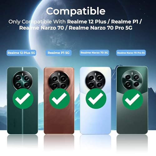 Image of A rtistque Back Cover Case for Realme 12 Plus 5G / Realme P1 5G / Narzo 70 5G / Narzo 70 Pro 5G | with Inner Fabric | Stylish AirBag Case | Liquid Stripe Silicone | Anti Slip Grip - Black