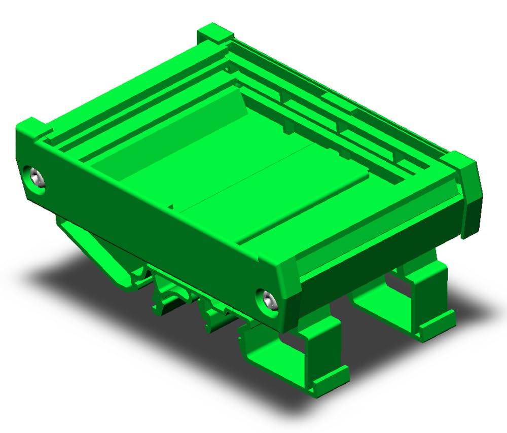 Gaurang DIN Rail Mounting Carrier for 72/73mm wide PCB Housing Bracket DIN Rail PCB Adapter Circuit Board Holder Carrier Rails DIN 15mm 35mm G type (PHSCR-50 - PCB Size : 73 x 55 mm)