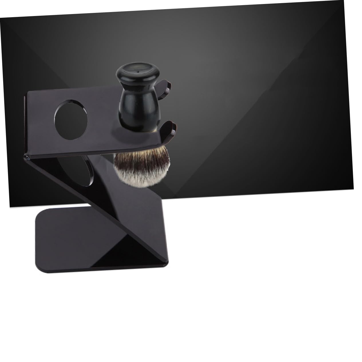 OSOLADY Razor Stand Organizer Modern Shaving Brush Holder for Bathroom Sturdy Design Keeps Brushes Dry for Home Salon Use Space Saving Grooming Tool