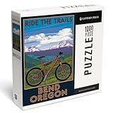 Lantern Press Bend, Oregon, Ride The Trails, Mountain Bike 1000 Piece Jigsaw Puzzle...