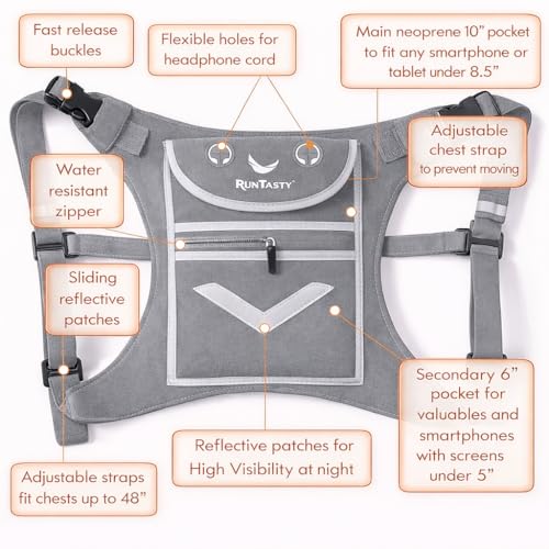 Gray Running Mini Backpack Vest