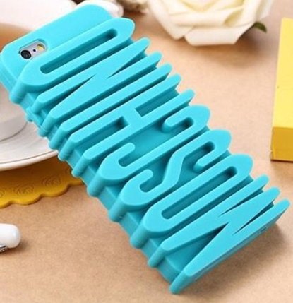 LUXURY FASHION SOFT SILICONE PHONE CASE FOR APPLE iPhone 6 & iPhone 6 Plus (Blue MOS (iPhone 6 Plus))