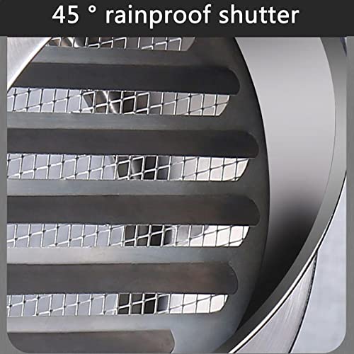 Grille d'aération ronde 100mm inox pour ventilation VMC et murale