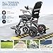 [2025 Upgrade] WOTURE Lightweight Electric Wheelchair for Adults, Long Travel Range, Foldable Power Wheelchair, Power Wheelchair for Seniors, Portable, All Terrain, Grey