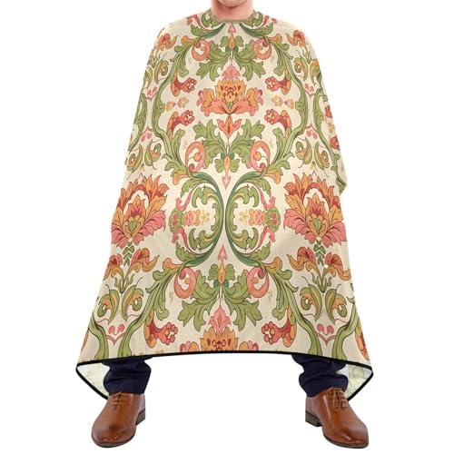 Capa vintage floral Kigai para barbería impermeable