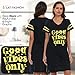 Lati Fashion 3 Pack Soft Cotton Nightgowns For Women V-Neck Cotton Pajamas For Women Night Gowns For Adult Size S-3X