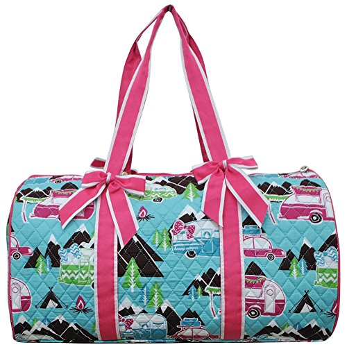 NGIL Happy Camper Print Large Quilted Duffle Bag3
