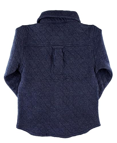 Image of RUGGEDBUTTS Boys Solid Cotton Long Sleeve Button Down Shirt with Button Tabs