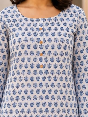 Image of feranoid Printed Top with Round Neck & 3 /4 Sleeves (S-XXL)