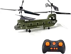 Weendiypty Remote Control Helicopter, S026H Military Transport RC Helicopter with Altitude Hold, One Key take Off/Landing, LED Light, Low Battery Reminder, Army Helicopter Aircraft Toys
