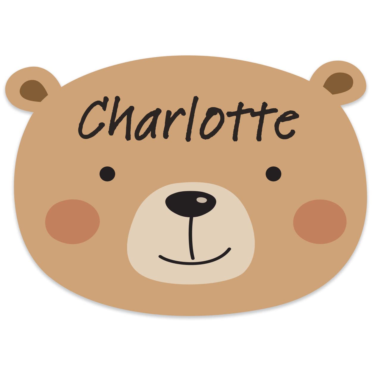 Paper Themes Personalised Shaped Placemats (Bear)