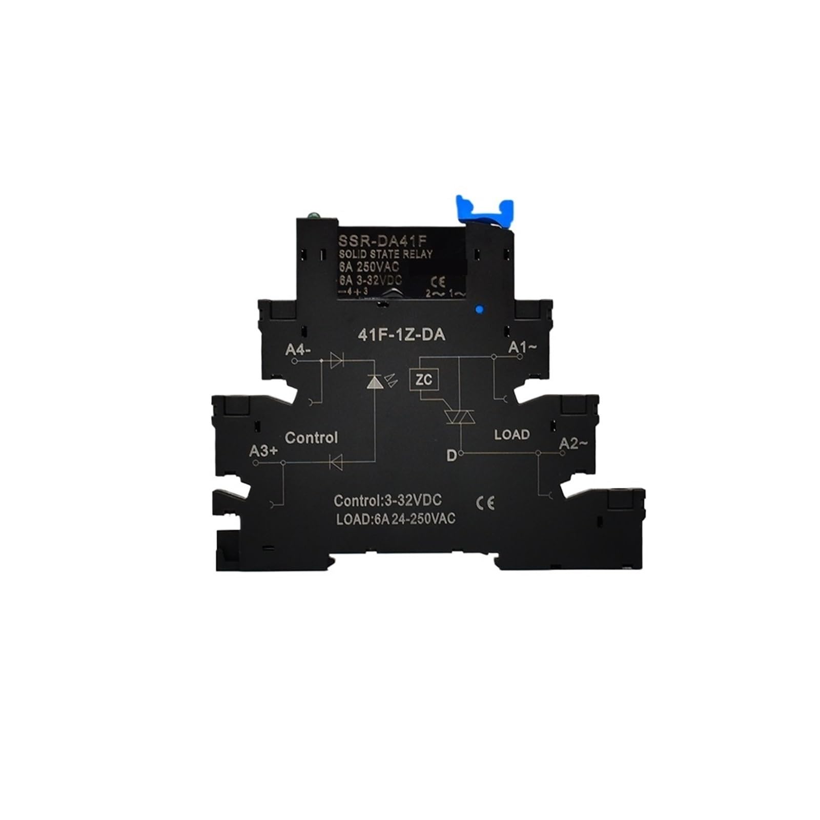 ICXLPMC 1pcs SSR DC-AC BLACK relay din rail