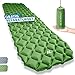 NORDMUT® Premium Isomatte Camping Matratze [mit Reparaturset] Isomatte Outdoor Luftmatratze Ultraleicht | Schlafmatte für Wandern, Outdoor, Camping kleines Packmaß [grün]