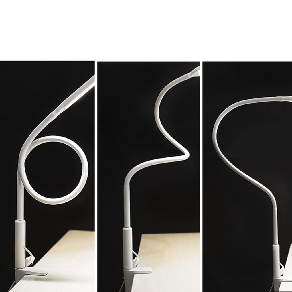 LED Leselampe 10W Schreibtischlampe Klemmlampe Flexibles Klemmlicht 3 Farb & 10 Helligkeitsstufen USB Schwanenhals Klemmleuchte für Schlafzimmer Augenpflege Büro Tischlampe,Schwarz
