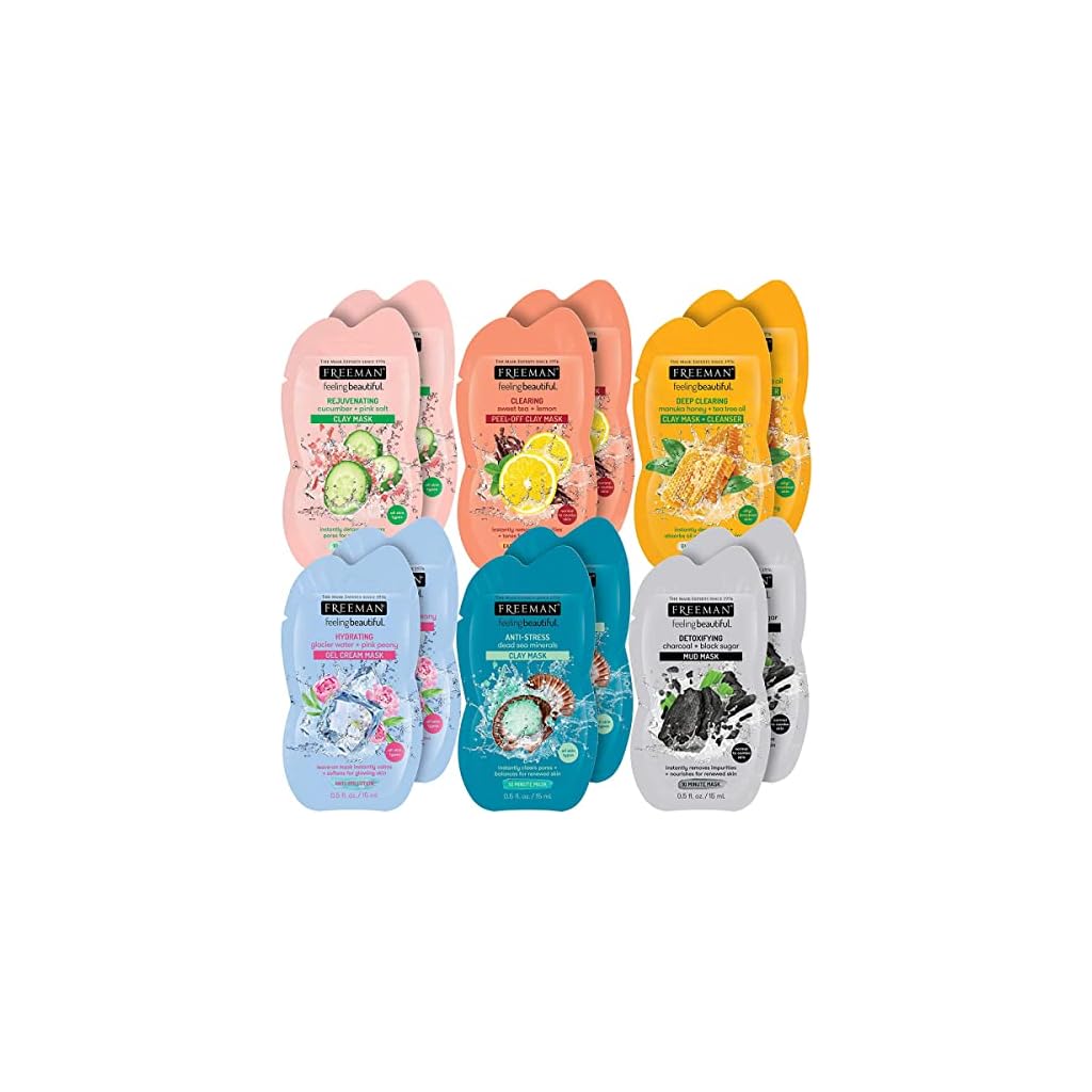 Freeman Beauty Facial Mask Variety Pack Luxury Makeup and Cosmetics