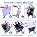 FELICON SELORSS Foldable Utility Cart Folding Portable Rolling Crate Handcart with Durable Heavy Duty Plastic Telescoping Handle Collapsible 4 Rotate Wheels for Travel Shop Move Luggage Office(Purple