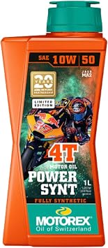MOTOREX Power Synt 4T Motorol Ol 10W50 JASO MA2 API SN/SM/SL - 1L 1 Liter