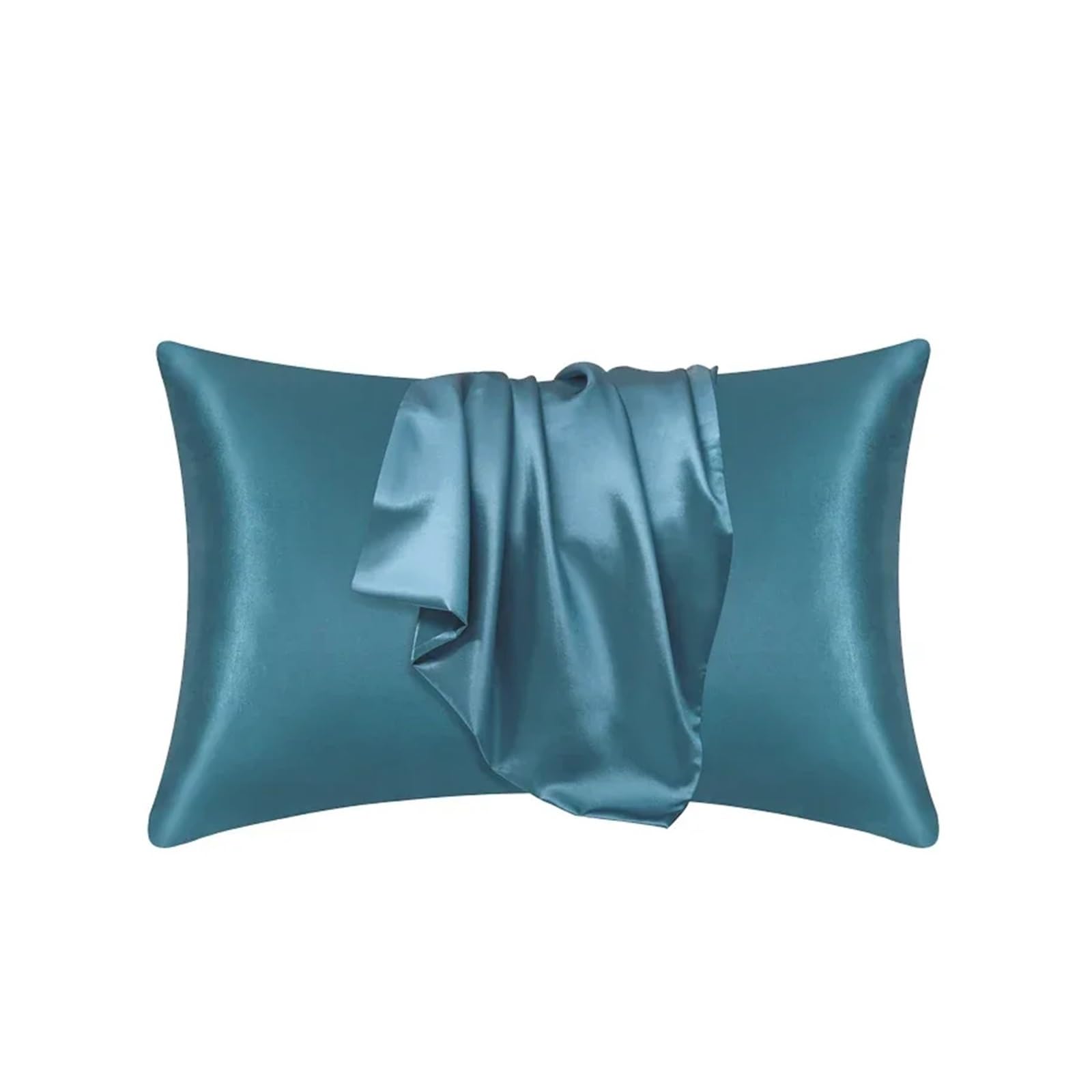 Silky Pillow Covers, Silk Pillowcase Hair Skin Bedd Beauty Sleep Multicolor Multi Size(Moonlight Blue,51cmx76cm)
